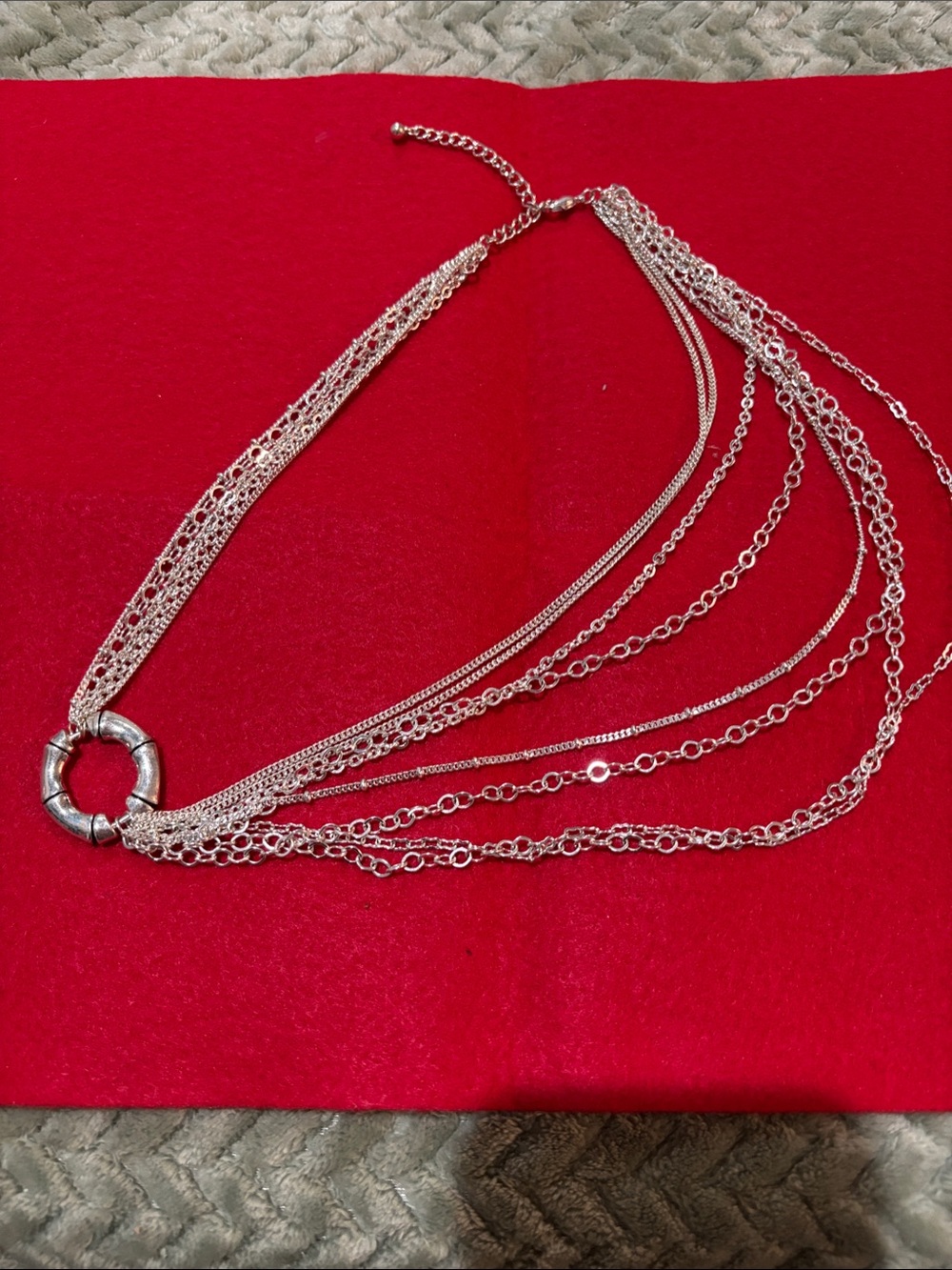 Multi-Strand Silver Statement Necklace - Women's Jewelry